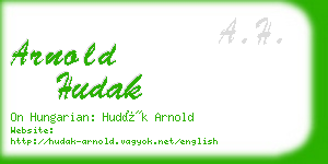 arnold hudak business card